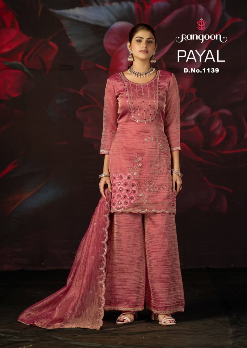 Payal By Rangoon Salsa Kurti With Bottom Dupatta